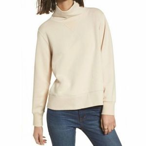 Madewell Cream Turtleneck Sweatshirt